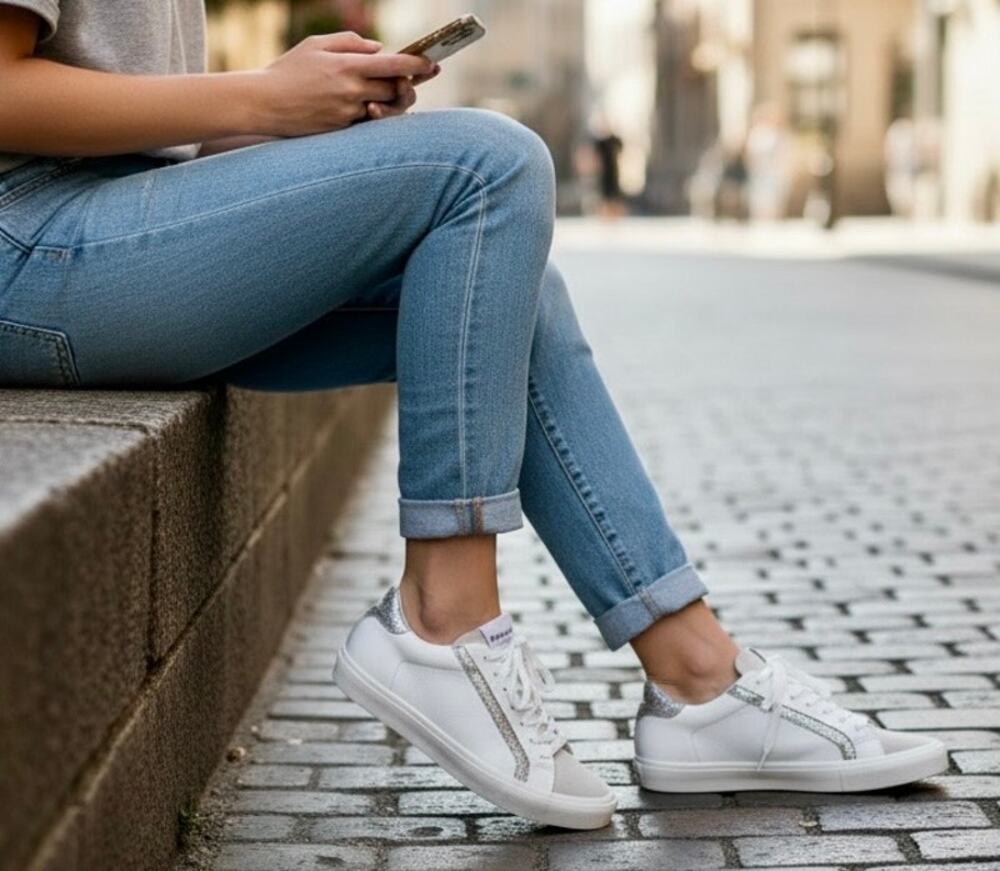 Madewell Sidewalk Low Top Sneakers White Leather Womens Size 7.5 MB856 NWOB